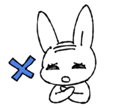 wig-rabbit sticker #3168980