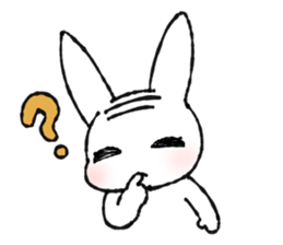wig-rabbit sticker #3168981