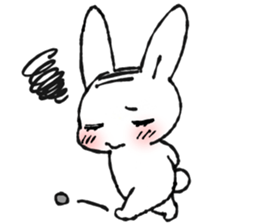 wig-rabbit sticker #3168983