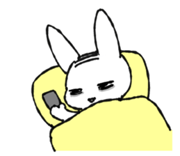 wig-rabbit sticker #3168984