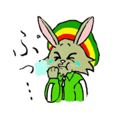 Reggae rabbit sticker #3169711