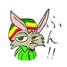 Reggae rabbit sticker #3169719