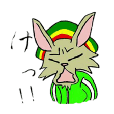 Reggae rabbit sticker #3169720