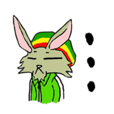 Reggae rabbit sticker #3169722