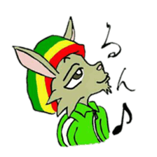 Reggae rabbit sticker #3169729