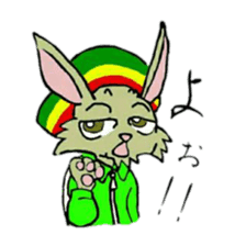 Reggae rabbit sticker #3169735
