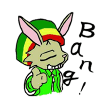 Reggae rabbit sticker #3169738