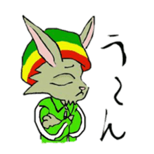 Reggae rabbit sticker #3169740