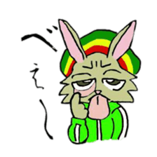 Reggae rabbit sticker #3169744