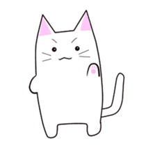 Quiet white cat MYU-TA sticker #3170187