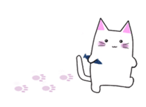 Quiet white cat MYU-TA sticker #3170191