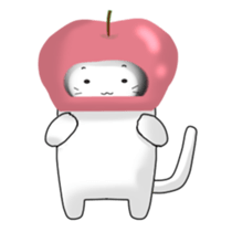 Quiet white cat MYU-TA sticker #3170195