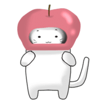 Quiet white cat MYU-TA sticker #3170195