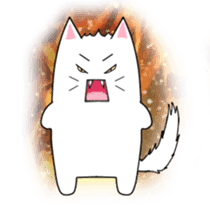 Quiet white cat MYU-TA sticker #3170207