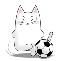 Quiet white cat MYU-TA sticker #3170209