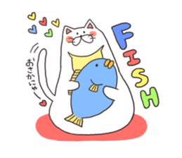 cats and meal stickers sticker #3171573