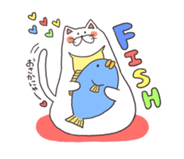 cats and meal stickers sticker #3171573