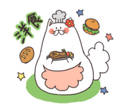 cats and meal stickers sticker #3171579