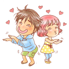 Love couple pack : sweet romance sticker #3172736