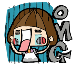 helmet girl's sticker sticker #3175308
