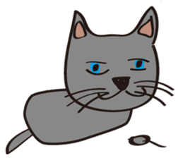Russian Blue Cat Mia sticker #3175414