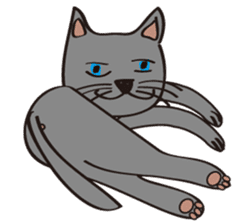 Russian Blue Cat Mia sticker #3175425