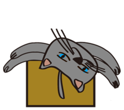 Russian Blue Cat Mia sticker #3175433