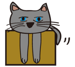 Russian Blue Cat Mia sticker #3175437