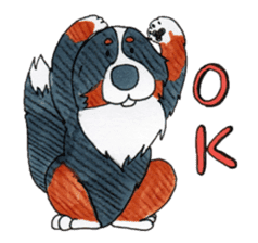 Happy Bernese Mountain Dog sticker #3175752