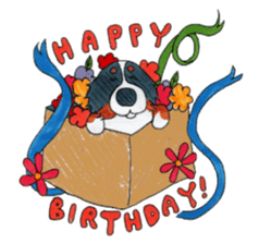 Happy Bernese Mountain Dog sticker #3175769