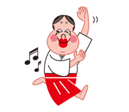 Okame and Hyottoko sticker #3176575