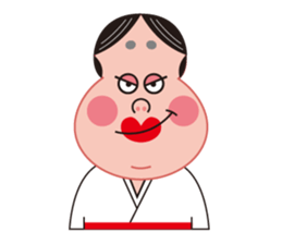 Okame and Hyottoko sticker #3176593