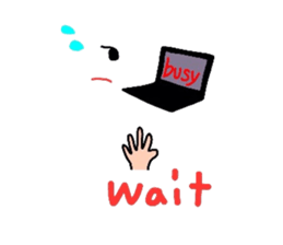 Lazy cute sticker sticker #3177315