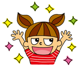 Kawaii girl and a black cat Stickers sticker #3177611