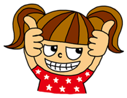 Kawaii girl and a black cat Stickers sticker #3177612