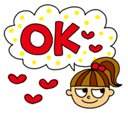 Kawaii girl and a black cat Stickers sticker #3177613