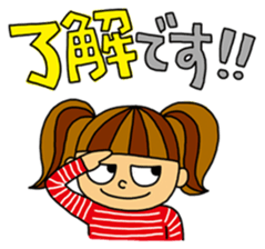 Kawaii girl and a black cat Stickers sticker #3177614