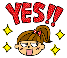 Kawaii girl and a black cat Stickers sticker #3177616