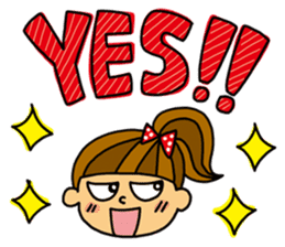 Kawaii girl and a black cat Stickers sticker #3177616