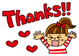 Kawaii girl and a black cat Stickers sticker #3177617