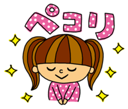 Kawaii girl and a black cat Stickers sticker #3177618