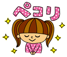 Kawaii girl and a black cat Stickers sticker #3177618