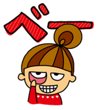 Kawaii girl and a black cat Stickers sticker #3177627