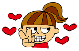 Kawaii girl and a black cat Stickers sticker #3177629