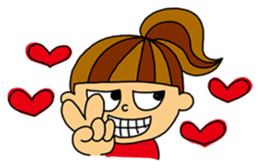 Kawaii girl and a black cat Stickers sticker #3177629