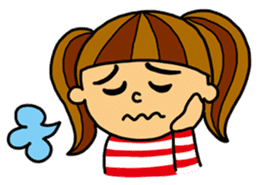 Kawaii girl and a black cat Stickers sticker #3177632