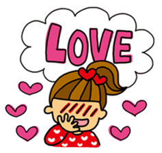 Kawaii girl and a black cat Stickers sticker #3177641