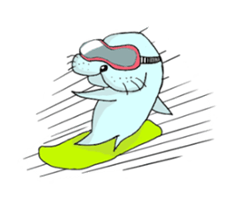 Sticker of seals sticker #3180074