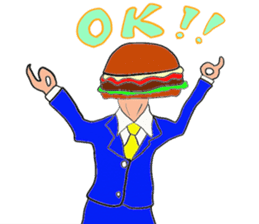 Hamburger Head sticker #3180264