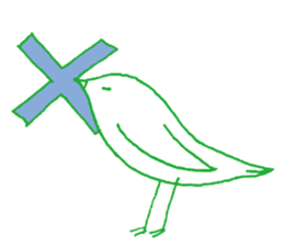 Green bird sticker #3180414